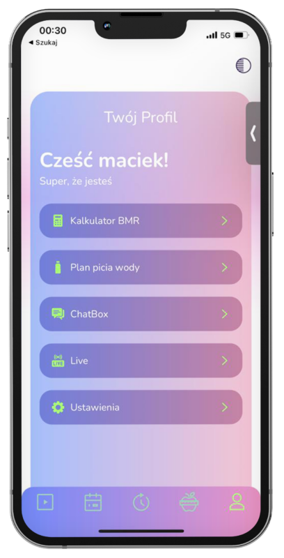 Ekran aplikacji Miazga